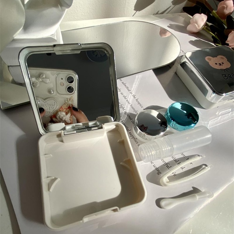 2 Pack Contact Lens Cases, Classy Easy Carry Container for