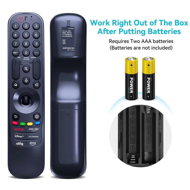 ZWP AKB76043102 MR23GA Replacement Magic Remote Control for LG AKB76045102