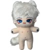 XOZFO - Juguete de peluche de peluche, blanco con ojos