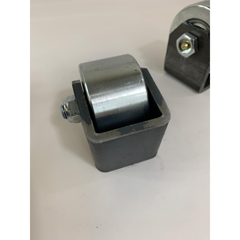 Set of 2 Weld On Trailer Tail Drag Casters, Solid