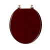 Toilet Seat, Solid Wood, Pine Wood, Matte Finish, Vintage Red