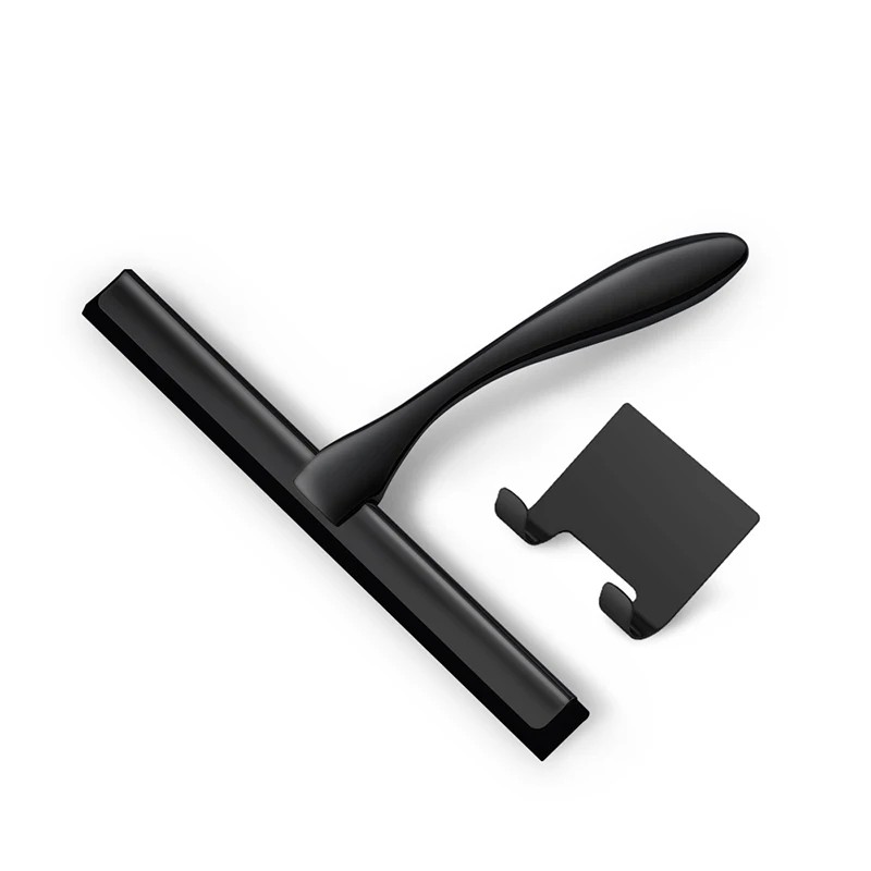 Silicone Shower Squeegee for Glass and Windows – Stainless Steel