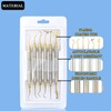 MuskalMed 6 Pcs Dental Instrument Composite Resin Filling Spatula Gold