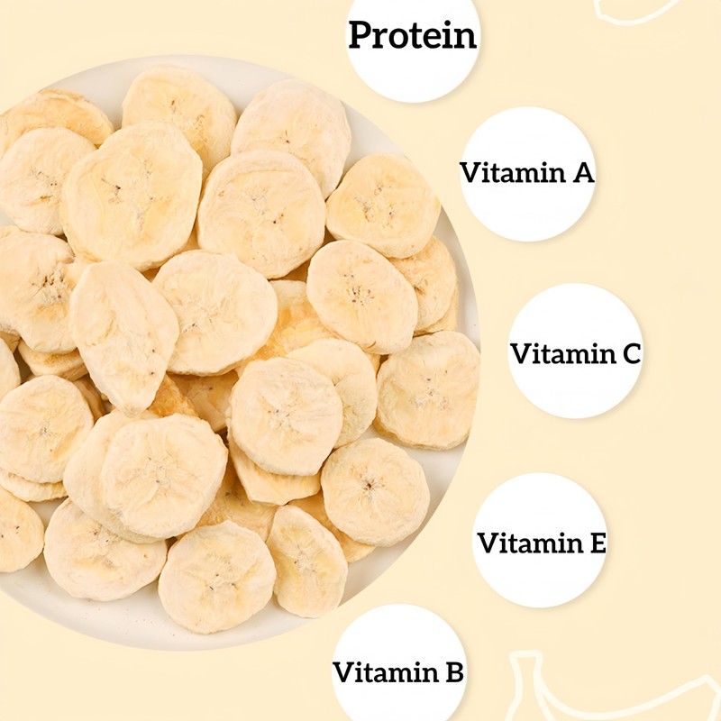 Freeze-Dried Banana Slices | Pure Fruit Snack | Crunchy Travel