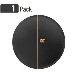 UNCO - Nonstick Grilling Mats 60 Inch, Round Fire Pit Mat, 60", Black Double-Sided Fireproof Design, Reusable, Portable, 3 Layers, Waterproof & Easy to Clean, Grill Matt for Outdoor