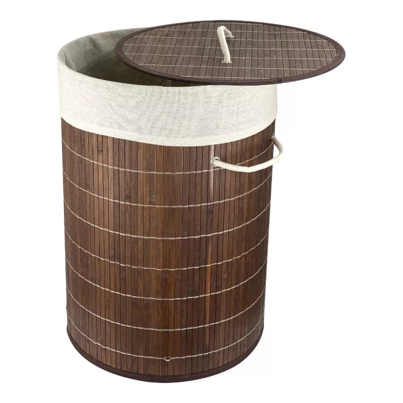 Makom Home Cesto Para Ropa Sucia Y Lavandería De Bambú