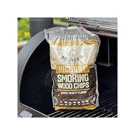 Mr. Bar-B-Q Premium Hickory Smoking Chips 1.6 LB for Charcoal Gas Grills Smokers BBQ Flavor