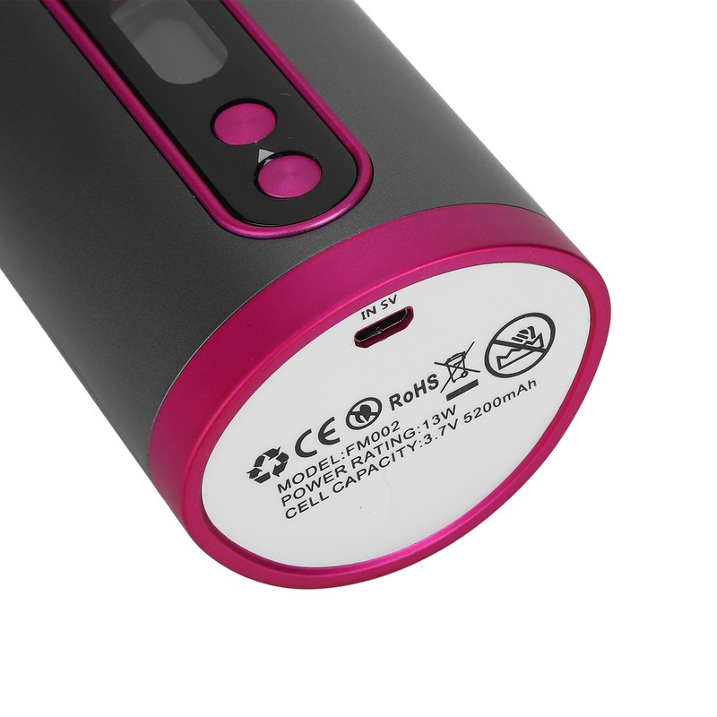 Cordless Curlers Hair Curling Iron Cordless Automatic USB Rechargeable MultiFunction