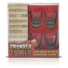 Drunken Tower Wooden Tipsy Adult Party Drinking Game with 4x