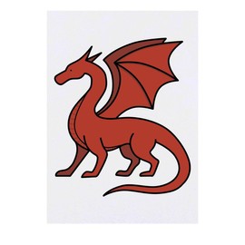 'Red Dragon' Temporary Tattoo - Water Resistant, Skin-Safe, Non-Toxic Transfer (TO00084783)