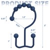 Titanker Shower Curtain Hooks Rings, Rust-Resistant Metal Double Glide Shower