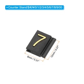 PATIKIL Price Cube Display Price Blocks Adjustable Removable Number Price Stand Gold Tone Counter Price Display for Retail Gold Tone on Black, Thousand Digit, 5 Set