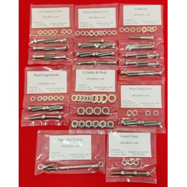 ALLOYBOLTZ - Compatible with Honda 1985-1986 ATC250R ATC 250R Polished Stainless Engine Bolt Screw KIT Set