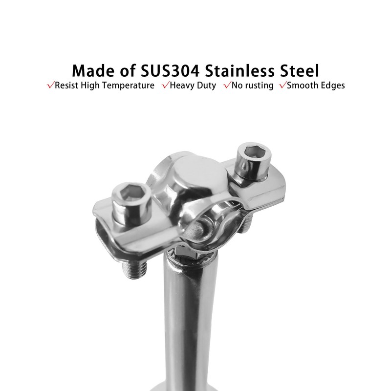 Wall Mount Pipe Supports,Ceiling Mount Pipe Strap Clamp,TTZEZE 304 Stainless