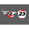 FACTORY BACKING Custom Pre Printed Number plate MX Graphics -