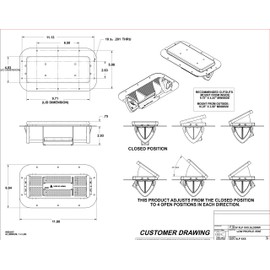Kay Enterprises Trailer Roof Vent 1 Pair Aluminum Popup Low Profile with Gaskets & Trim Rings
