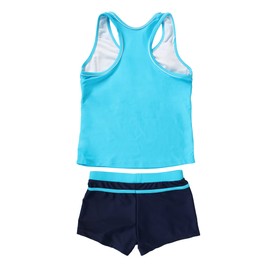 JerrisApparel - Traje de baño de dos piezas para niñas pequeñas, Azul, 12-13 Años