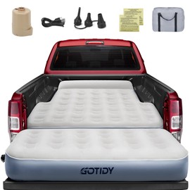 GOTIDY Inflatable Truck Bed Mattress for Tacoma Truck Air Mattress 5ft-5.5ft for Honda Ridgeline Jeep Gladiator JT,Space-Optimized Design, Built in Pump Detachable Tailgate Section