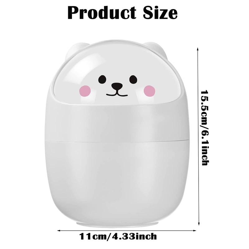 Cute Mini Desktop Bin, Tiny Desk Bin, Table Bin with