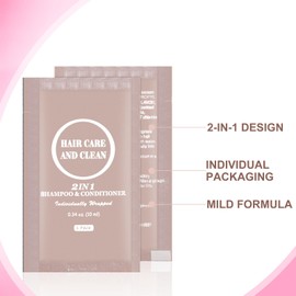 10ml Travel 2-in-1 Shampoo & Conditioner, Portable Moisturizing Nourishing Shampoo Set Bulk, Mini Pocket Size Travel Essential for Hotel,Shelter/Homeless/Nursing Home/Charity (30 Pack)