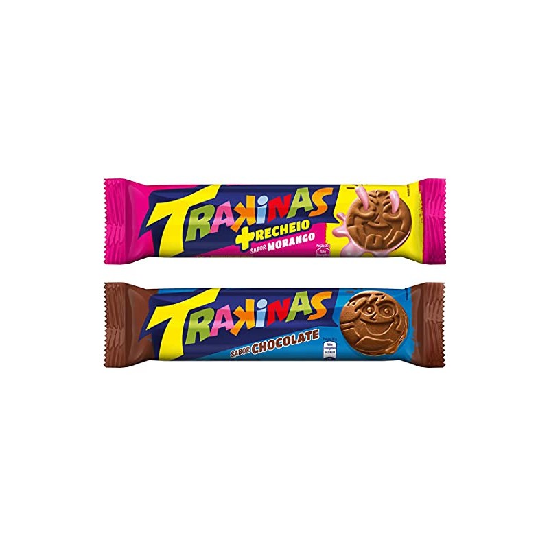 Trakinas Biscoito Recheado 126g - Trakinas Sandwich Cookie 4.4oz (MIx)