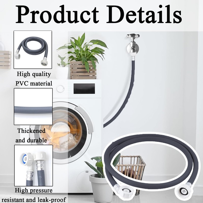 General Washing Machine Hose, 1.2m Washing Machine Water Pipe, Dishwasher