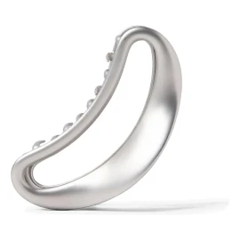 Clip Con Forma De Garra De Plata Esculpida