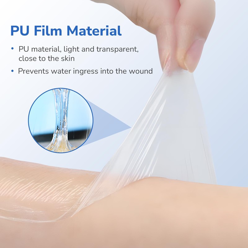 50 Pcs Waterproof Ostomy Bag Shower Cover 10x10cm, Stoma Bath