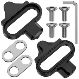 Ambienden SPD Cleats for Road Cycling Shoes | 2-Bolt KEO-Compatible Design | Durable Cleats Compatible with SPD SL Pedals | Ideal for Indoor Training, Outdoor Biking & Commuting (Sliver)