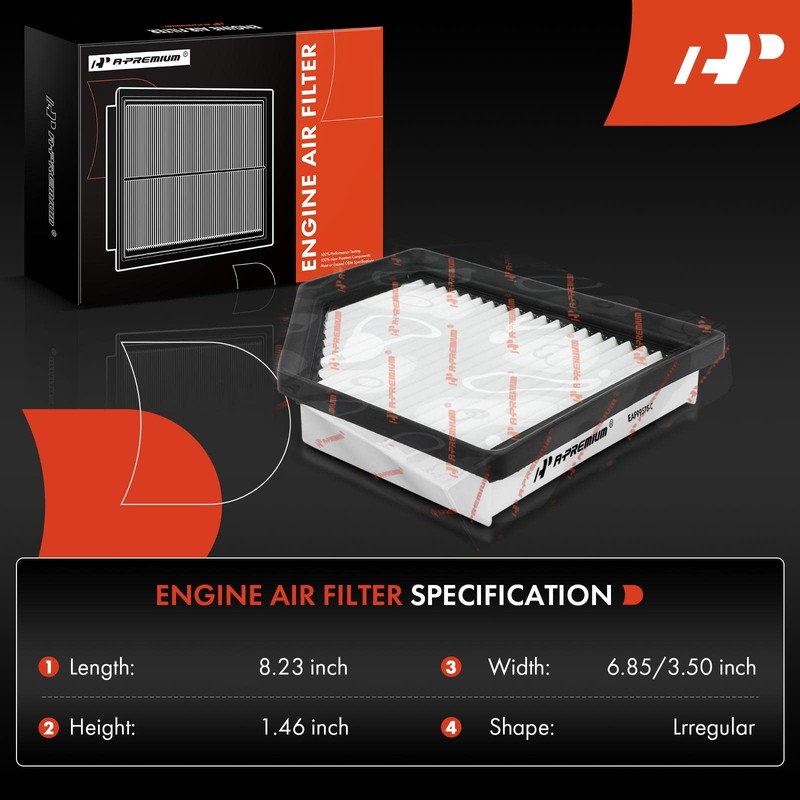 Filtro de aire de motor A-Premium de 2 piezas compatible