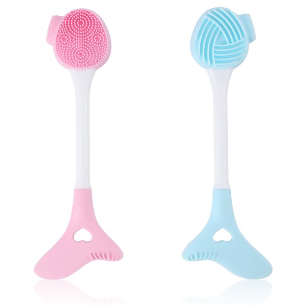 2uds Cepillo Limpiador Facial Silicona, Exfoliante Doble Extremo Rostro Cepillo