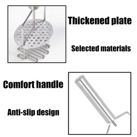 Vastsea Doppeldecker-Potato Masher, Kartoffelstampfer Edelstahl, Kartoffelstampfer Edelstahl, Zum Kochen Und Pürieren In Der Küche, Früchte Und Gemüse,Küchenhelfer Das, Spülmaschinengeeignet