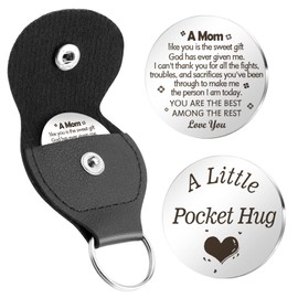 Hoosmoon Pocket Hug Token Keychain Gifts For Mom Mothers Day Gifts For Moms New Mom Birthday Gifts for Mom From Daughter Boy Mom Gifts Thank You Gifts Appreciation Gift Ideas For Mom Christmas Gifts