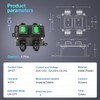 Waterproof On Off Toggle Switch Double Switch with Green Light