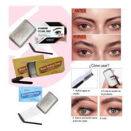 2 Piezas Cera Para Cejas Jabón Fijador Traslucido                                                                                                     