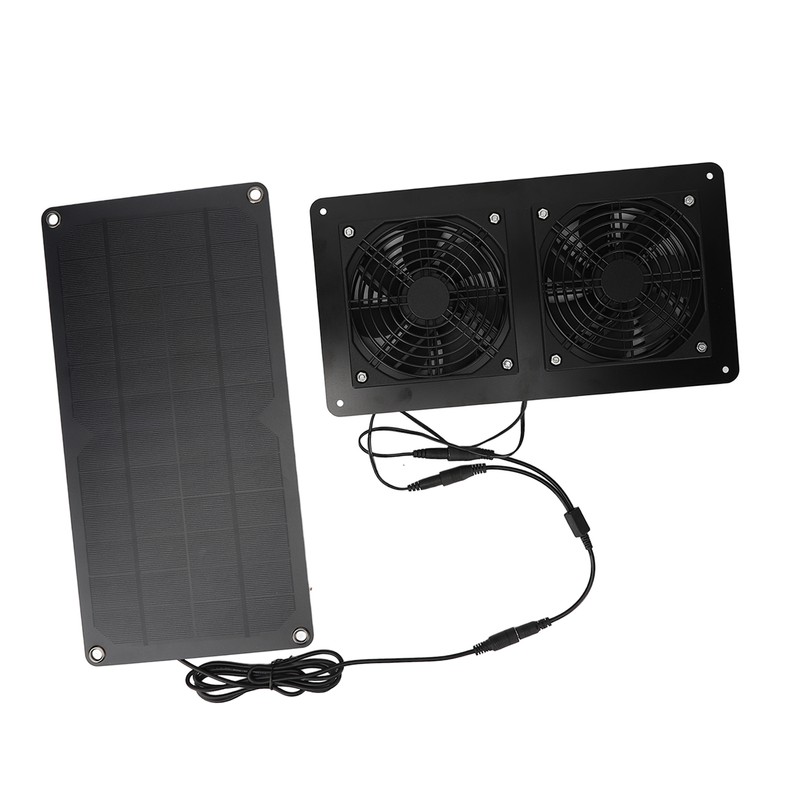 10W Solar Panel Powered Fan Efficient Fast Cooling Solar Powered