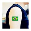 Womaha 30 Temporary Brazil Flag Tattoos Fans Face Tattoo Stickers