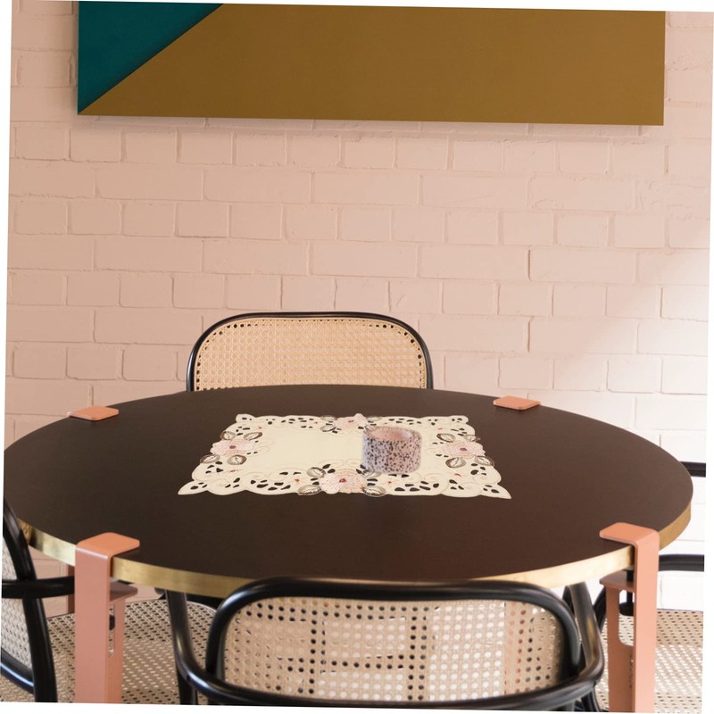 Cabilock 1 Set 2pcs Placemat Rose Gold Table Cloth Tablecloths