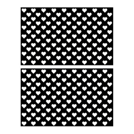 MOXRUQ 2 PCS Heart Shaped Car Taillight Cover Sticker, 18.9" x 11.81" PVC Self-Adhesive Car Light Film Sticker, Waterproof Scratch Prevention Auto Body Love-Heart Decals for Most Cars (Black)