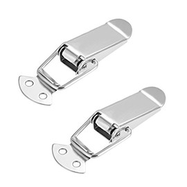 sourcing map Spring Loaded Toggle Latches, 90mm Length Stainless Steel 201 Hasps Clamps for Case Box Trunk Catches, Pack of 2