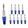 Create idea Pack of 10 6.35mm Stereo Jack Plug Connector