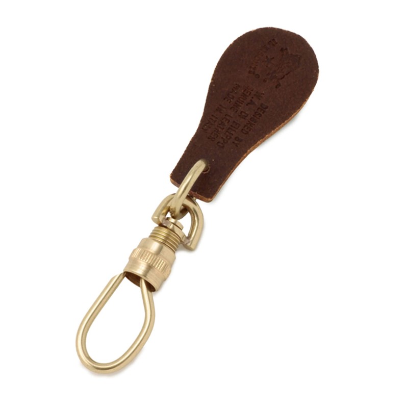 IL BISONTE Key Chain, Key Ring, Leather, Genuine Leather, Cowhide