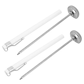 Termómetro profesional para botellas de leche de cocina, 2 piezas, termómetro de aguja de lectura instantánea, herramientas de cocina (blanco)        