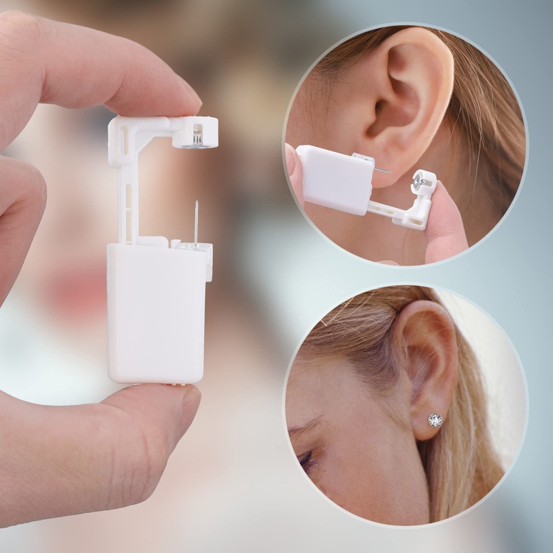 Ear Piercing Kit, Anzero 2 Pcs Disposable Ear Piercing Gun