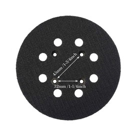 Pack of 2 5 Inch 8-Hole Velcro Replacement Sanding Disc, Grinder Support Plate, Replacement Velcro Orbital for Most Sanders with 4 Screws