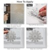 Christmas Snowflake Window Stickers Over 100pcs Silver Glitter Design -