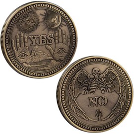 Yes No Challenge Coin Decision Maker Divination Coin(Bronze)