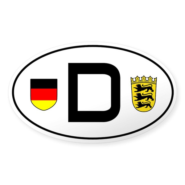 CafePress Germany Car Sticker (Baden Wuerttemberg Variant) Oval Car Bumper