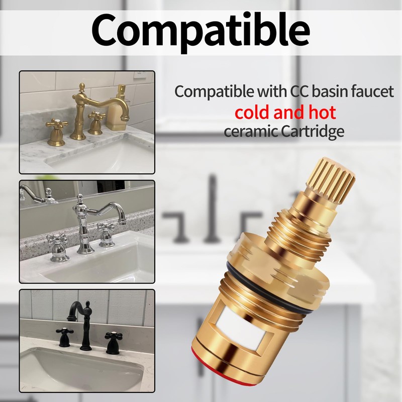 Brass KSRPL3200HC Replacement Parts Hot Ceramic Disc Cartridge,Brass Construction, 2-1/8"（1
