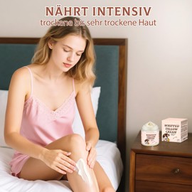 Whipped Tallow Cream - Skin Care Moisturising Lotion for Face and Body, 100% Beef Tallow from Grass-Fed Cattle to Treat Dry, Cracked Skin, Protects Skin 120g